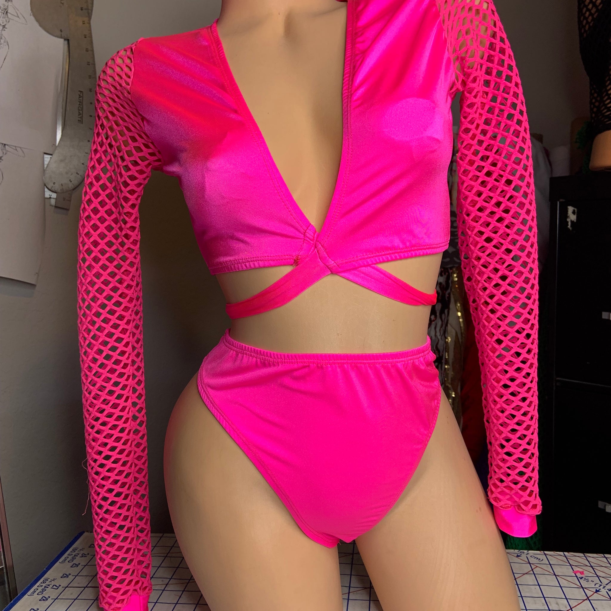 Tatiana Tie Crop with Thong Bottlegirl Uniforms