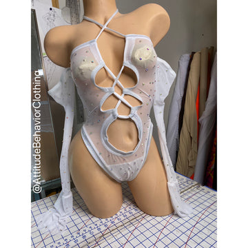 Angel Baby Sheer Mesh Bodysuit