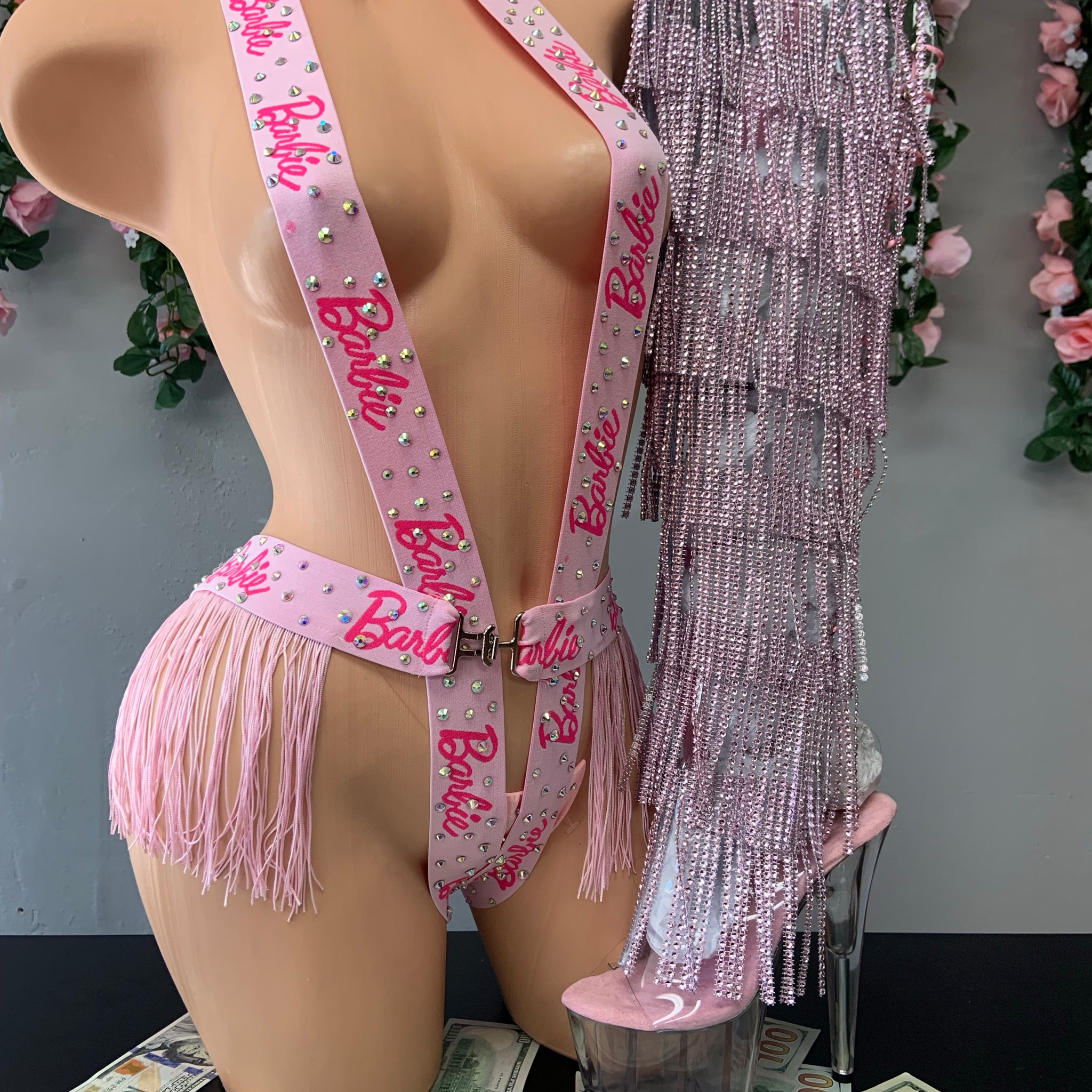Like Barbie Wrap Fringe Bodysuit