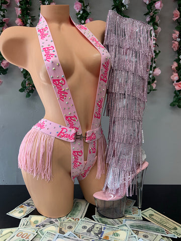 Like Barbie Wrap Fringe Bodysuit