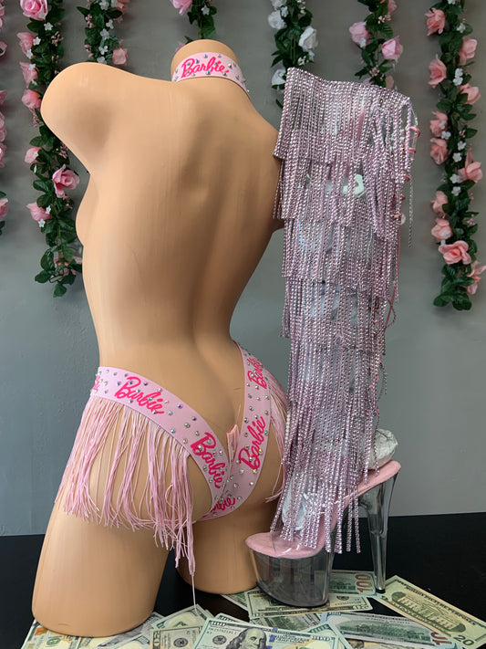 Like Barbie Wrap Fringe Bodysuit