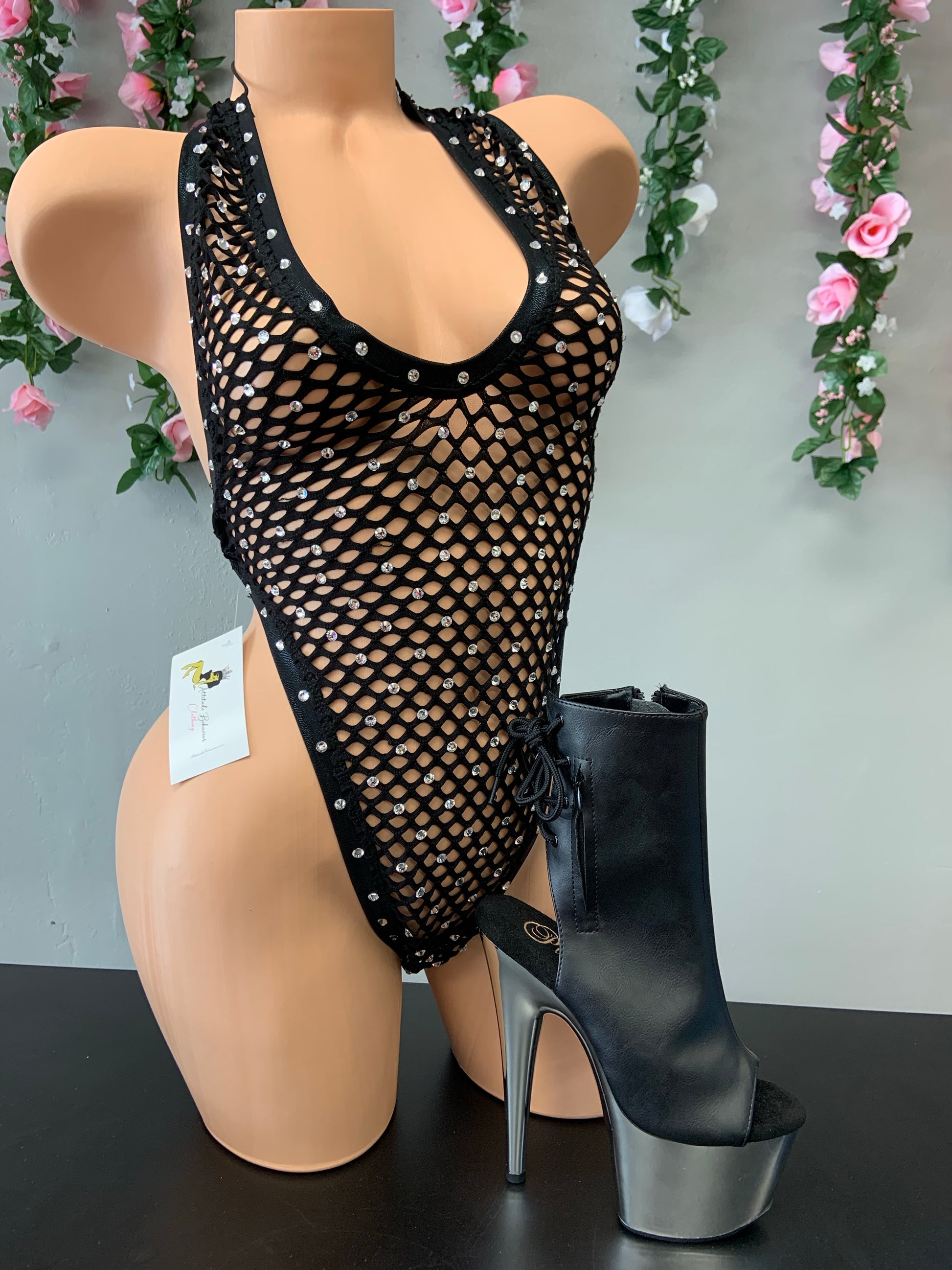 CAPTIVATED FISHNET NET BACKOUT BODYSUIT - Attitude Behavior